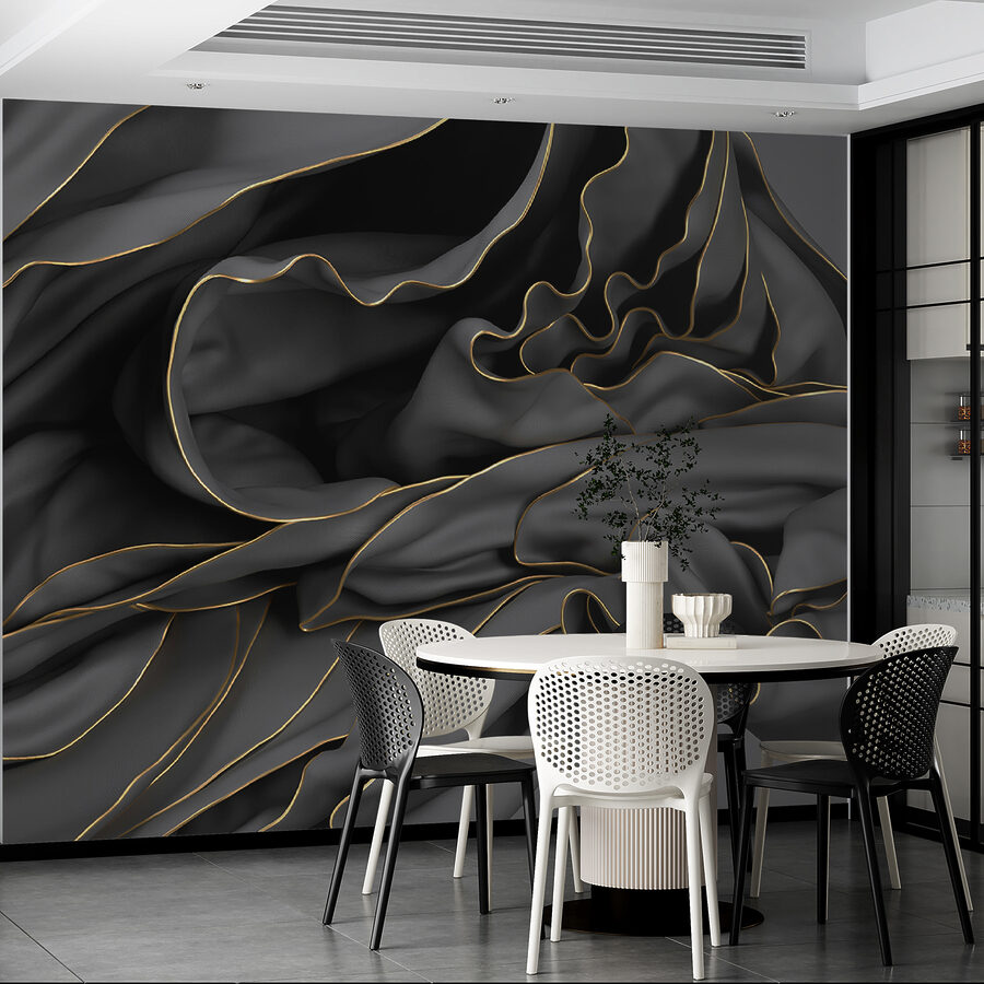 Textured fabric with elegant curves.