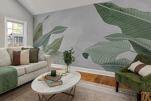 Soft greens and calming textures. Soft greens and calming textures.