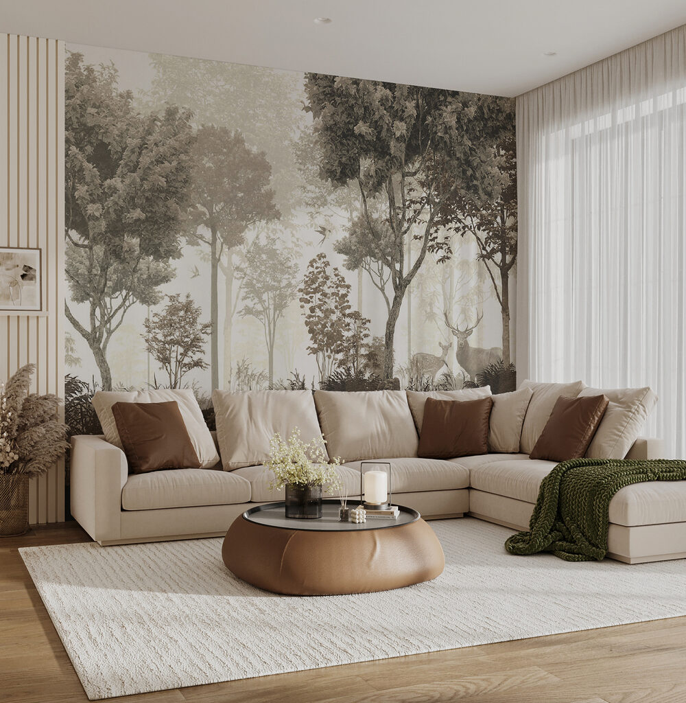 Forest with trees and plants