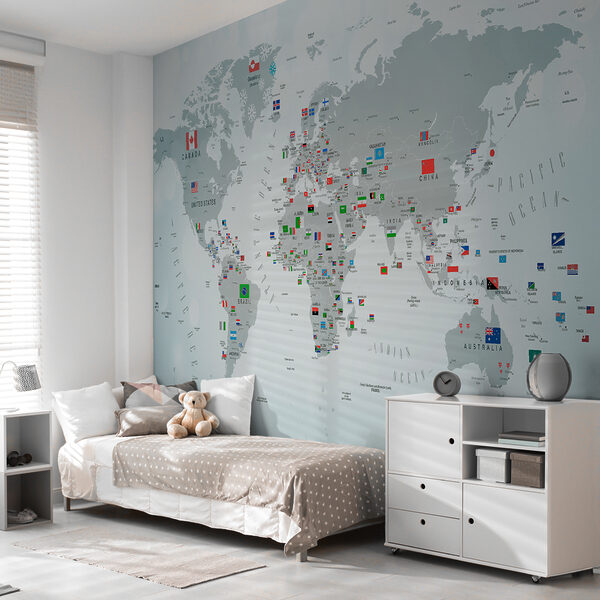 Map of the world with flags u72599pir1ms 600x600 - Map of the world with flags