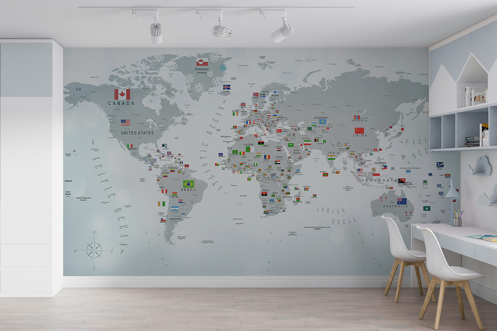 Map of the world with flags u72599pir3mr 1024x683 - Map of the world with flags