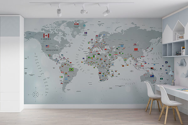 Map of the world with flags u72599pir3mr 600x400 - Map of the world with flags