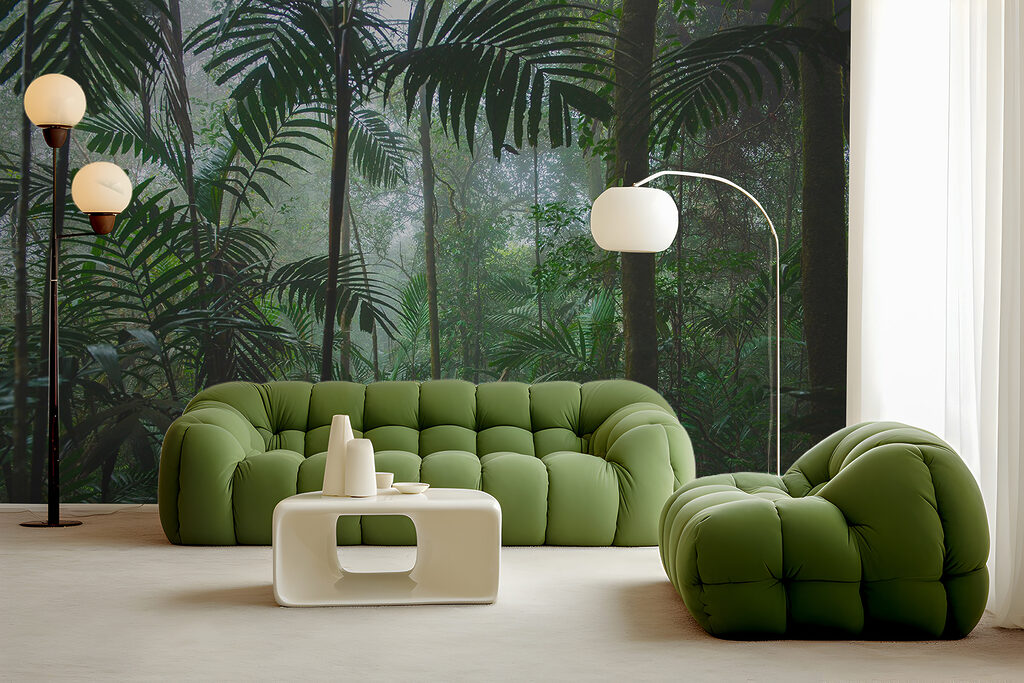 Dense forest with tall trees Dense forest with tall trees