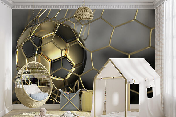 Football ball in a net Football ball in a net