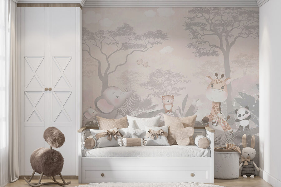 Group of animals in a forest Group of animals in a forest