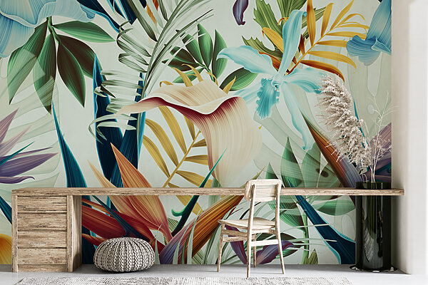Colorful floral pattern with flowers Colorful floral pattern with flowers