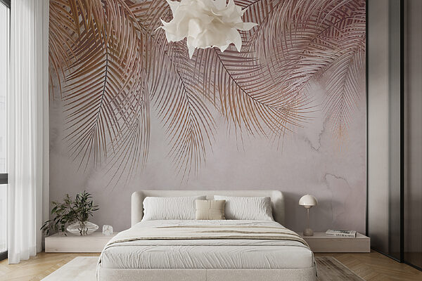 Delicate palms against a soft backdrop. Delicate palms against a soft backdrop.