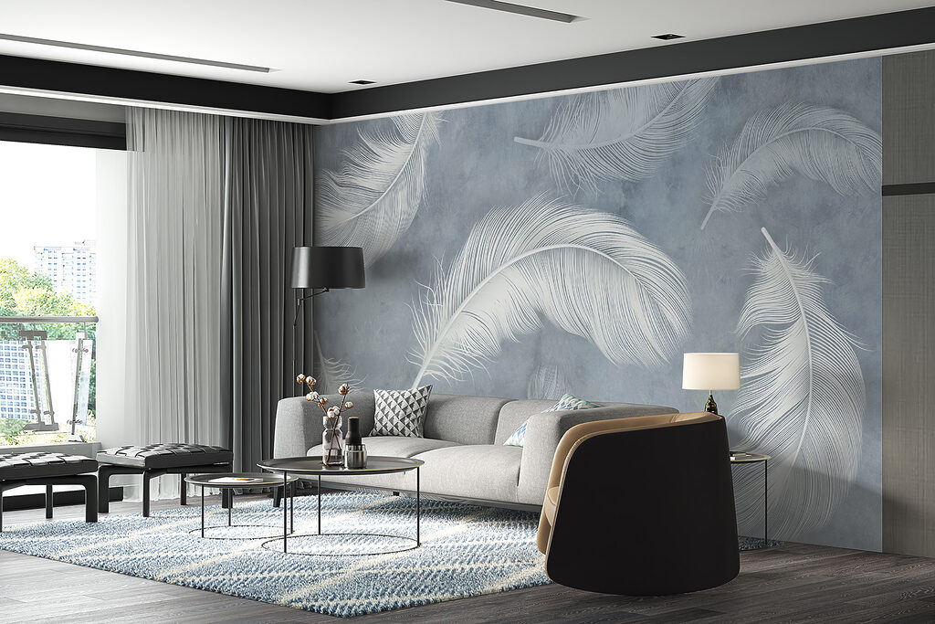 Group of white feathers