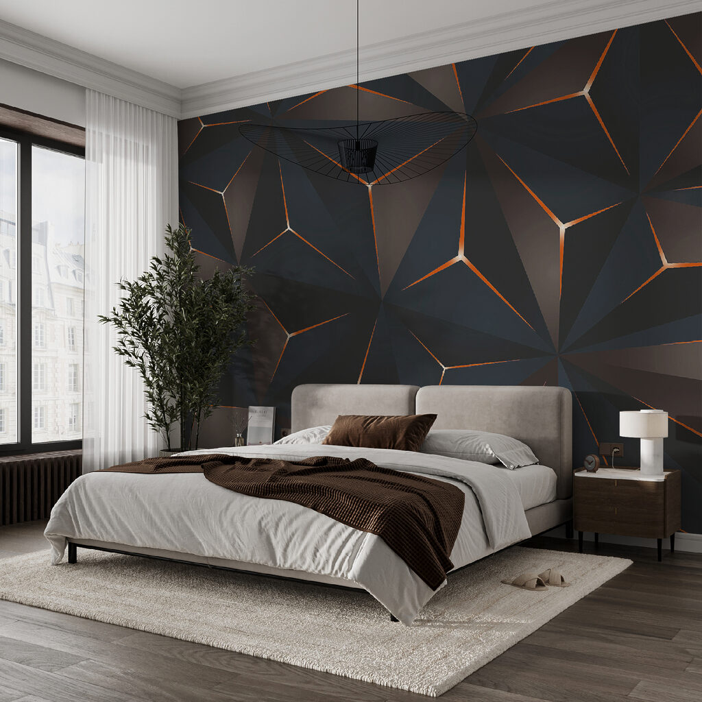 Black and orange triangle pattern Black and orange triangle pattern