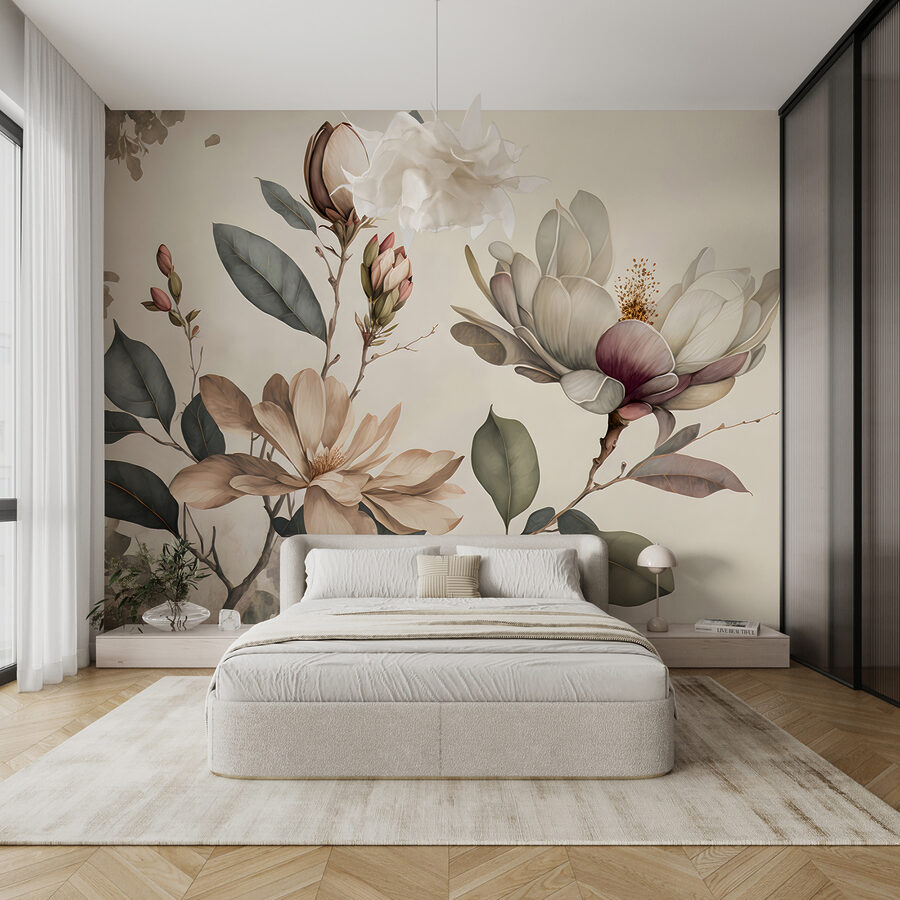 Elegant magnolia blooms in soft hues. Elegant magnolia blooms in soft hues.
