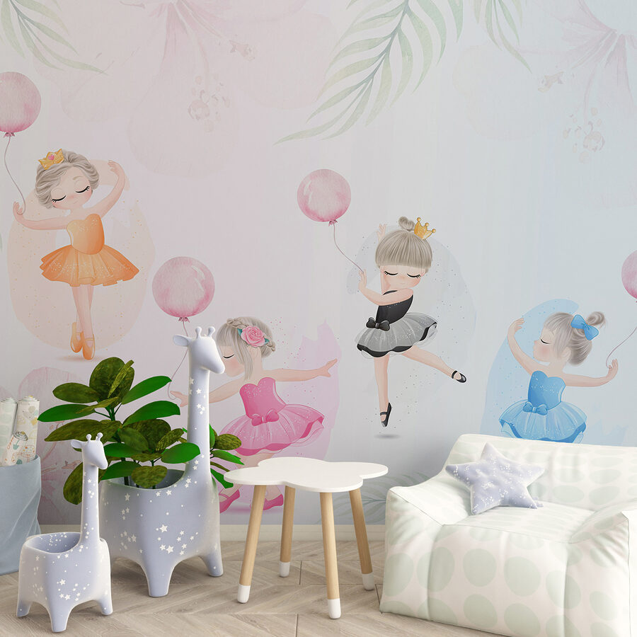 Wall murals Group of girls in tutu dresses - Image 7