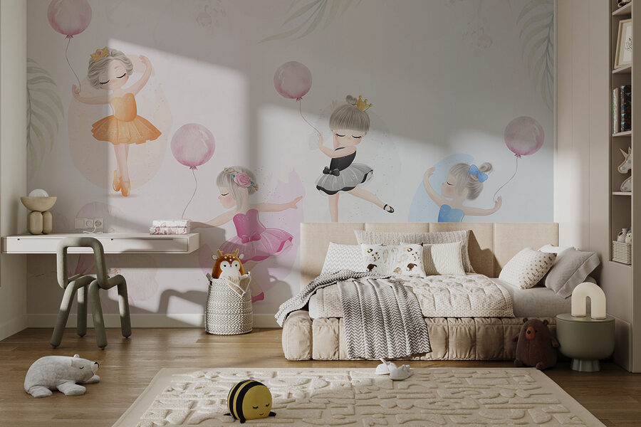 Wall murals Group of girls in tutu dresses - Image 8