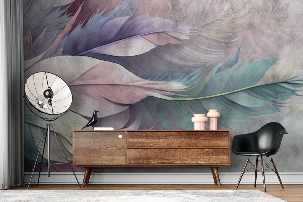 Group of feathers on a white background Group of feathers on a white background