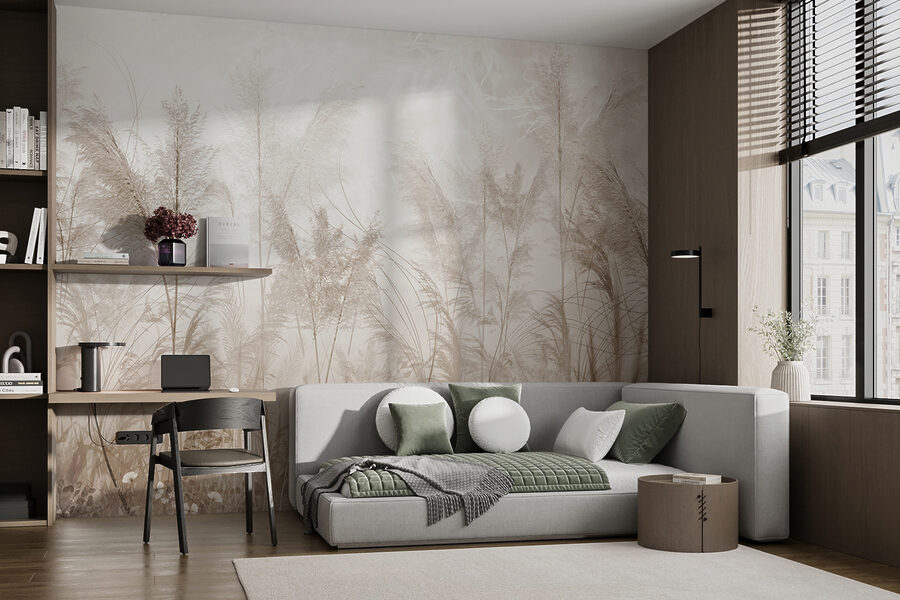 Wall murals Field of grass with flowers - Image 5