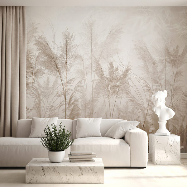 Wall murals Field of grass with flowers (SKU: u93903)