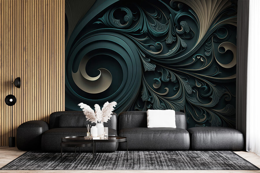 Wall murals Elegant swirls and intricate designs. - Image 6