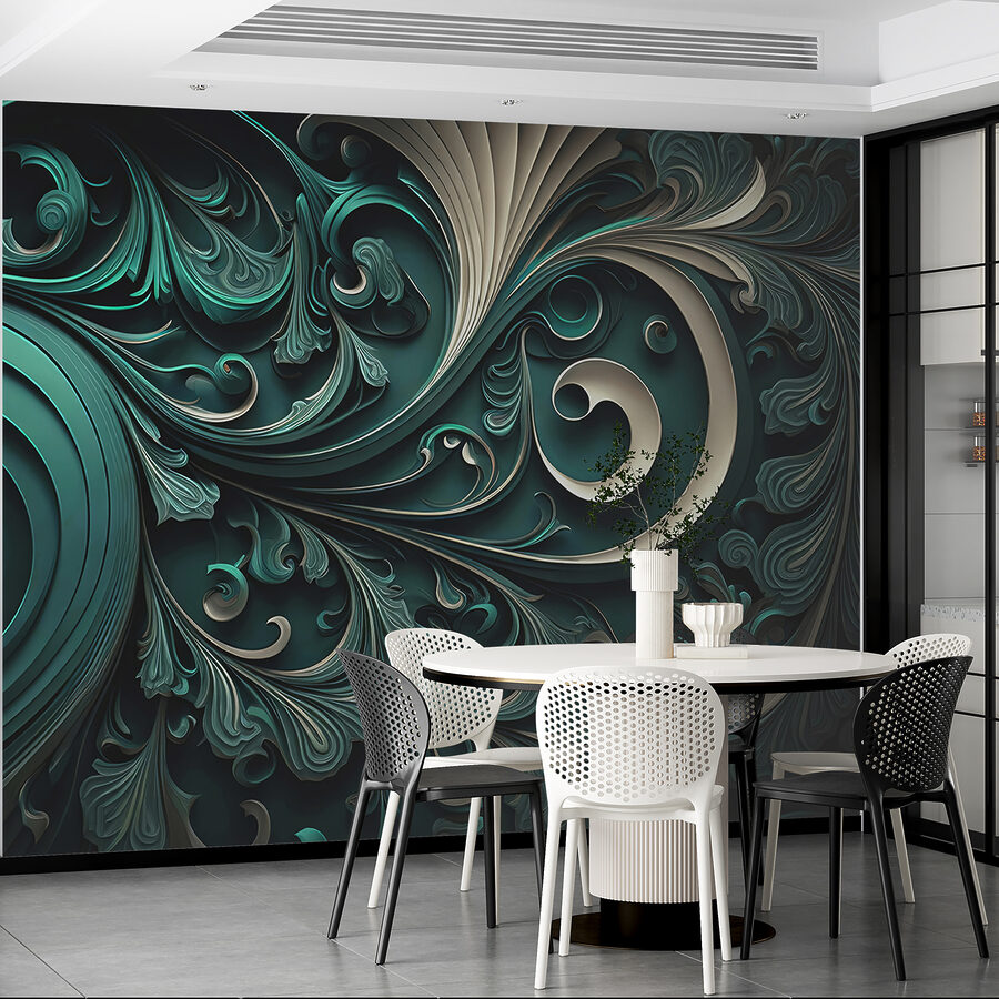 Wall murals Elegant swirls and intricate designs. - Image 7
