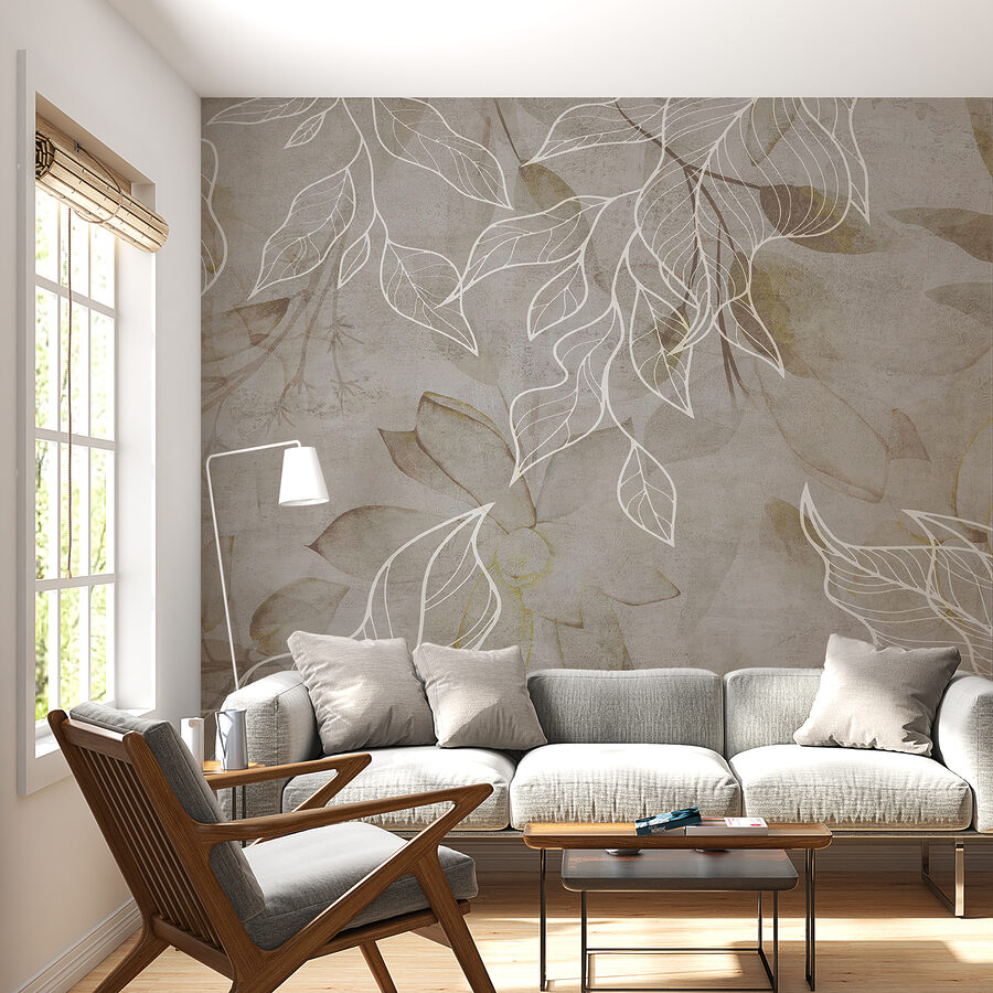 Elegant leaves on a textured background.