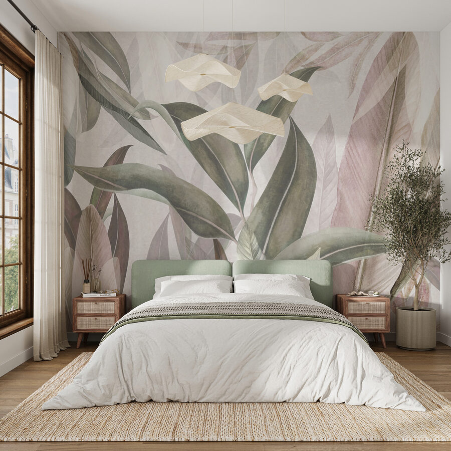 Wall murals Elegant foliage in soft colors. - Image 4