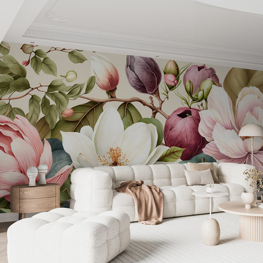Wall murals Vibrant blossoms in harmonious arrangement. - Image 5
