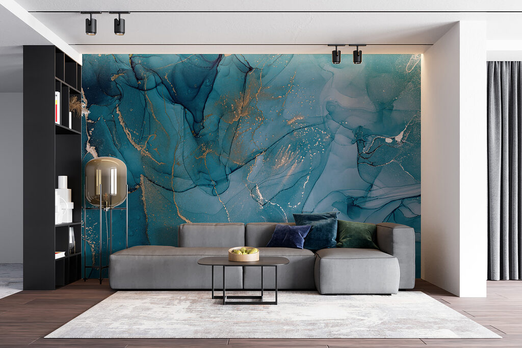 Azure currents with silvery traces Azure currents with silvery traces