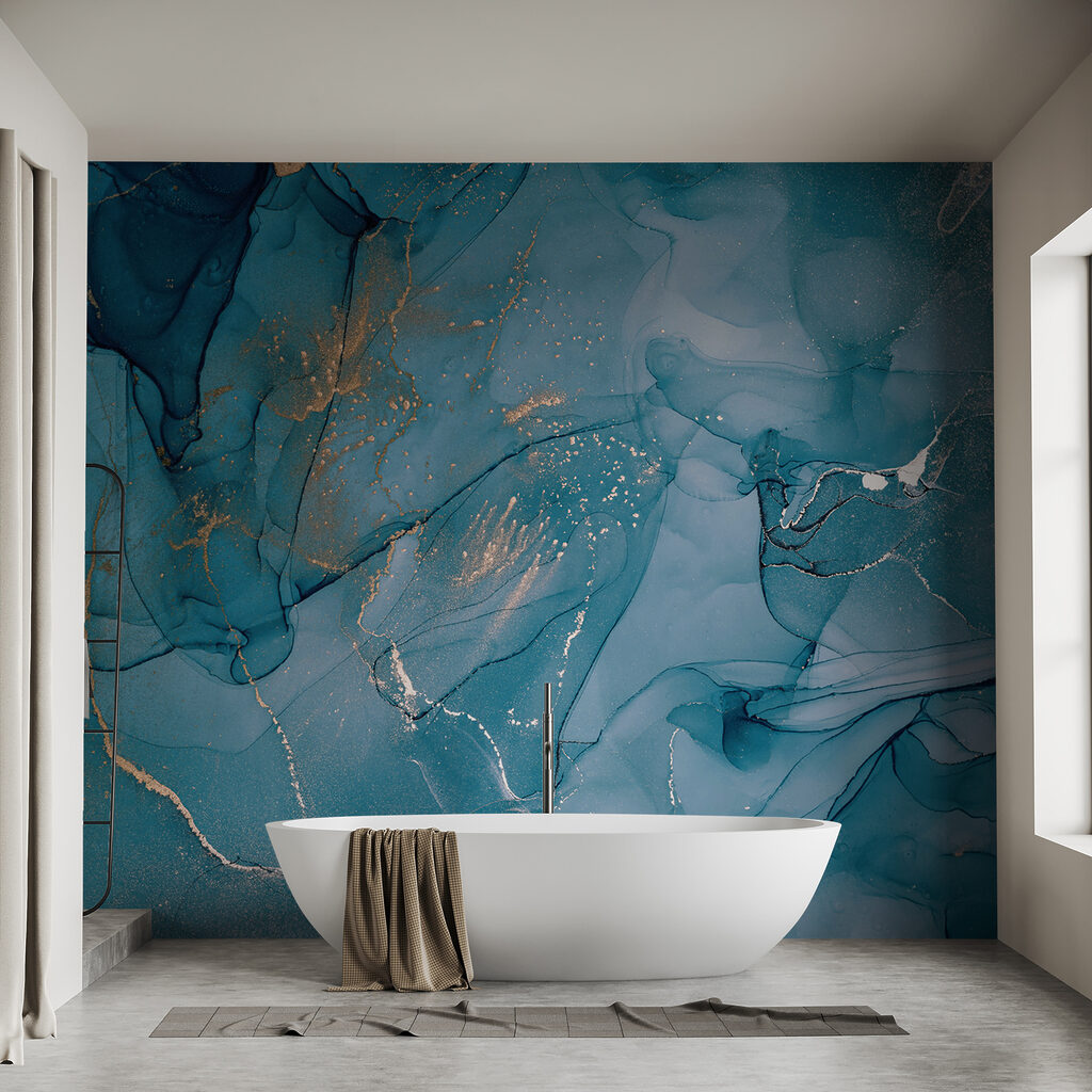 Azure currents with silvery traces Azure currents with silvery traces