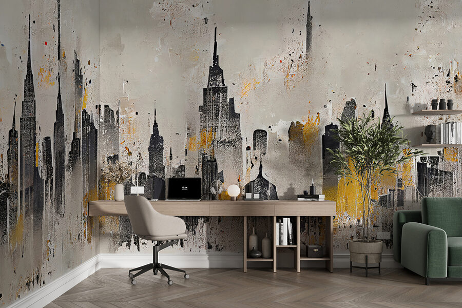 Painting of a city