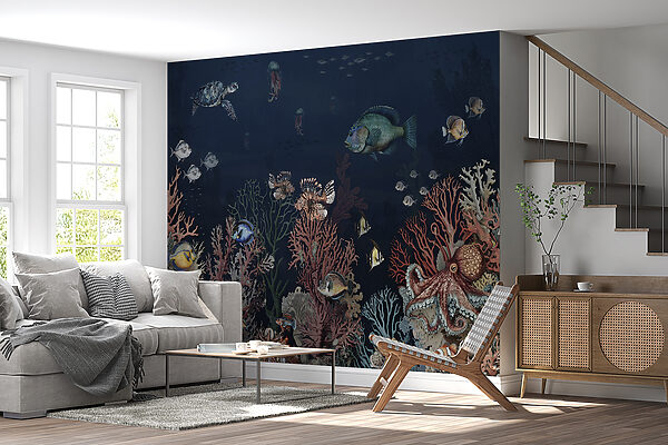 Sea life with fish and coral u94467pig7mr 600x400 - Sea life with fish and coral