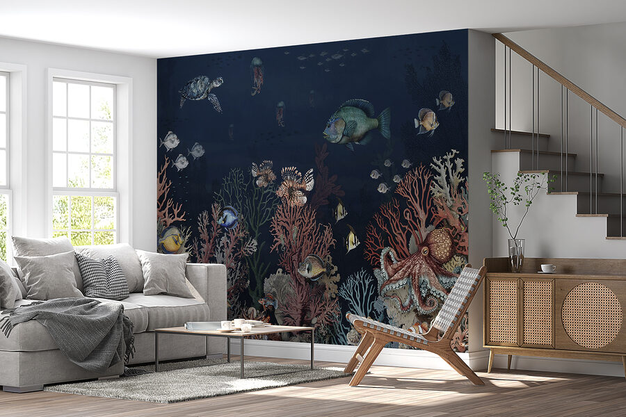 Wall murals Sea life with fish and coral - Image 8