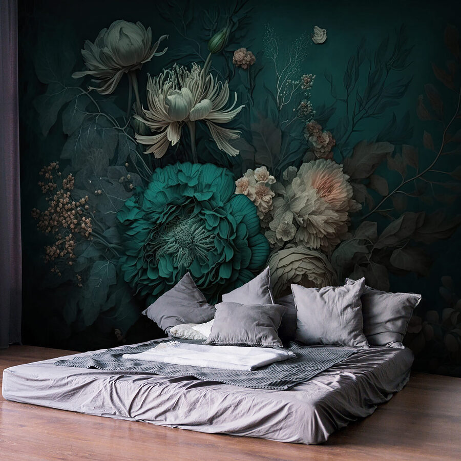 Elegant floral composition with deep hues.