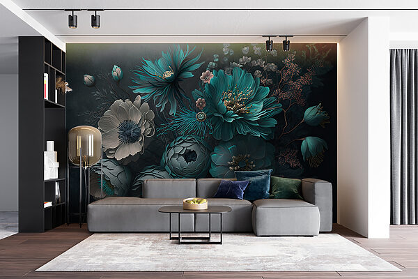 Elegant floral arrangement in cool tones. Elegant floral arrangement in cool tones.
