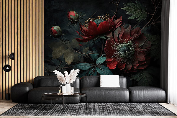 Dark blooms in a moody setting. Dark blooms in a moody setting.