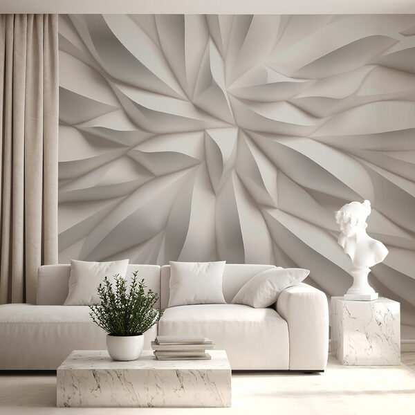 White textured surface with wavy lines White textured surface with wavy lines