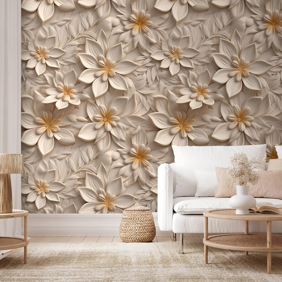 Wallpaper with flowers Wallpaper with flowers