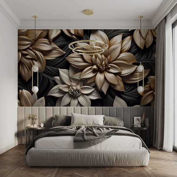 Elegant floral design on dark background. Elegant floral design on dark background.