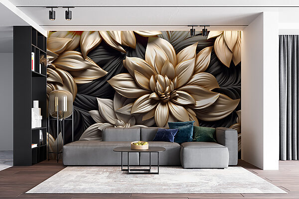 Elegant floral design on dark background. Elegant floral design on dark background.
