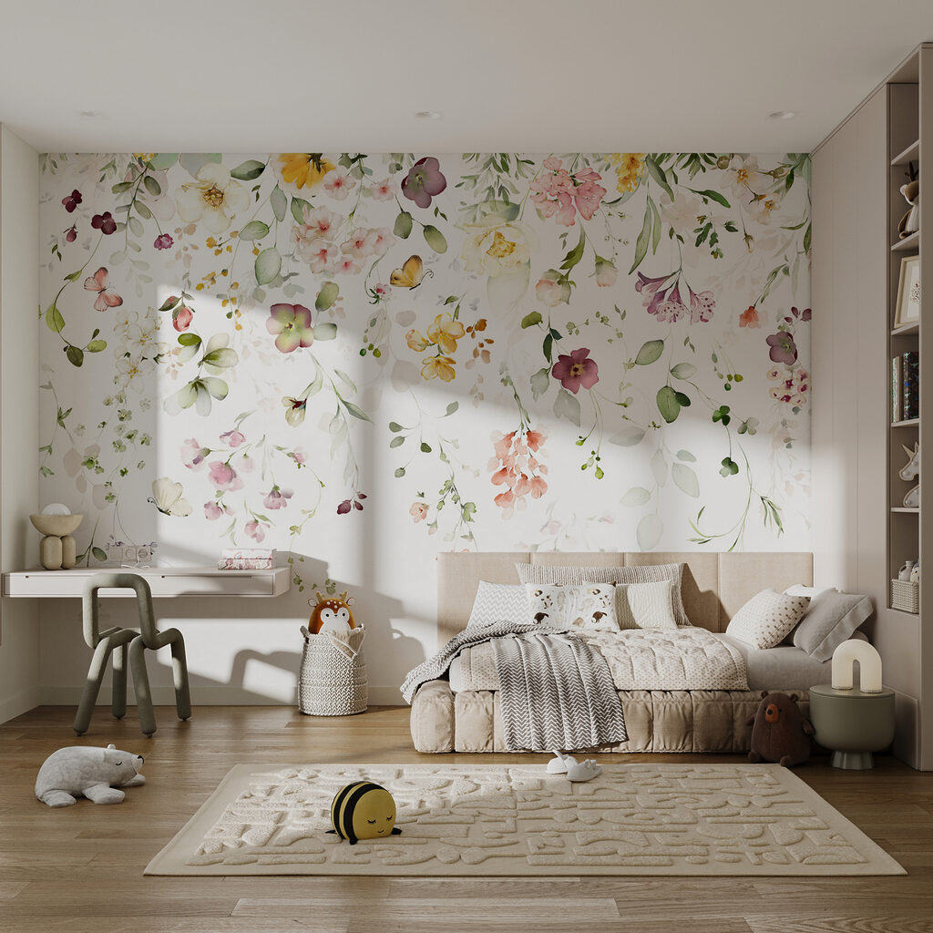 Painting of flowers and leaves Painting of flowers and leaves