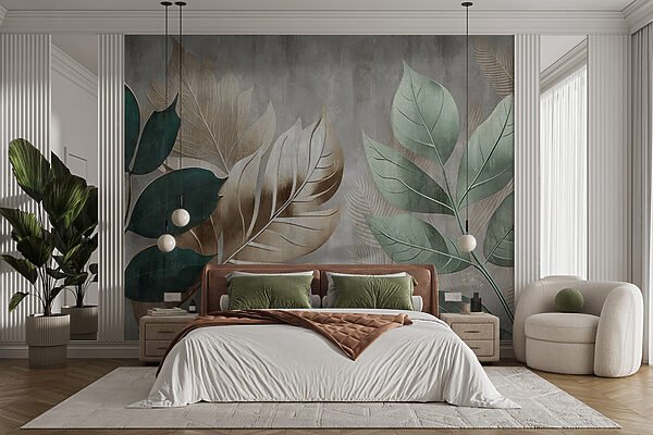 Elegant foliage against a textured background. Elegant foliage against a textured background.