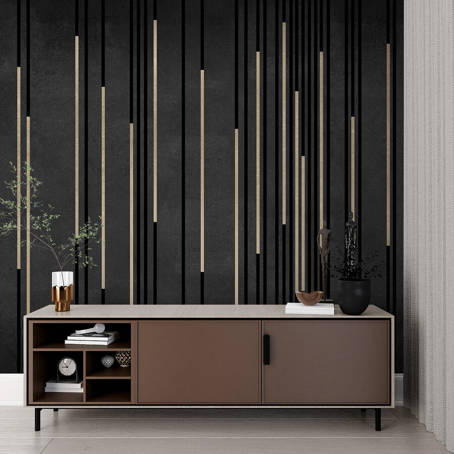 Black and white background with vertical lines