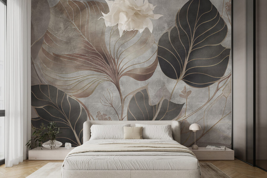 Elegant leaves in muted tones.