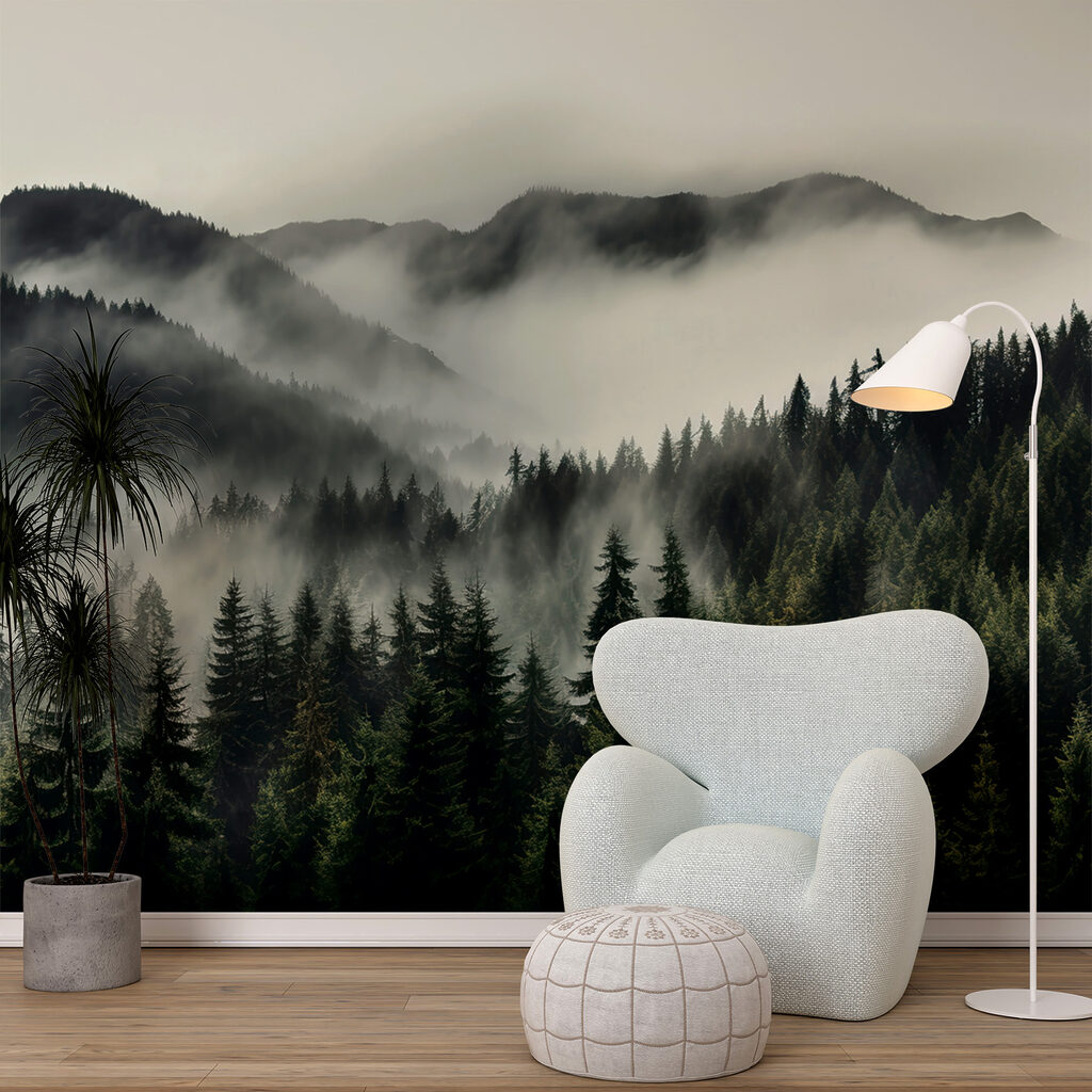 Forest with fog and mountains u96027pig14ms 1024x1024 - Forest with fog and mountains