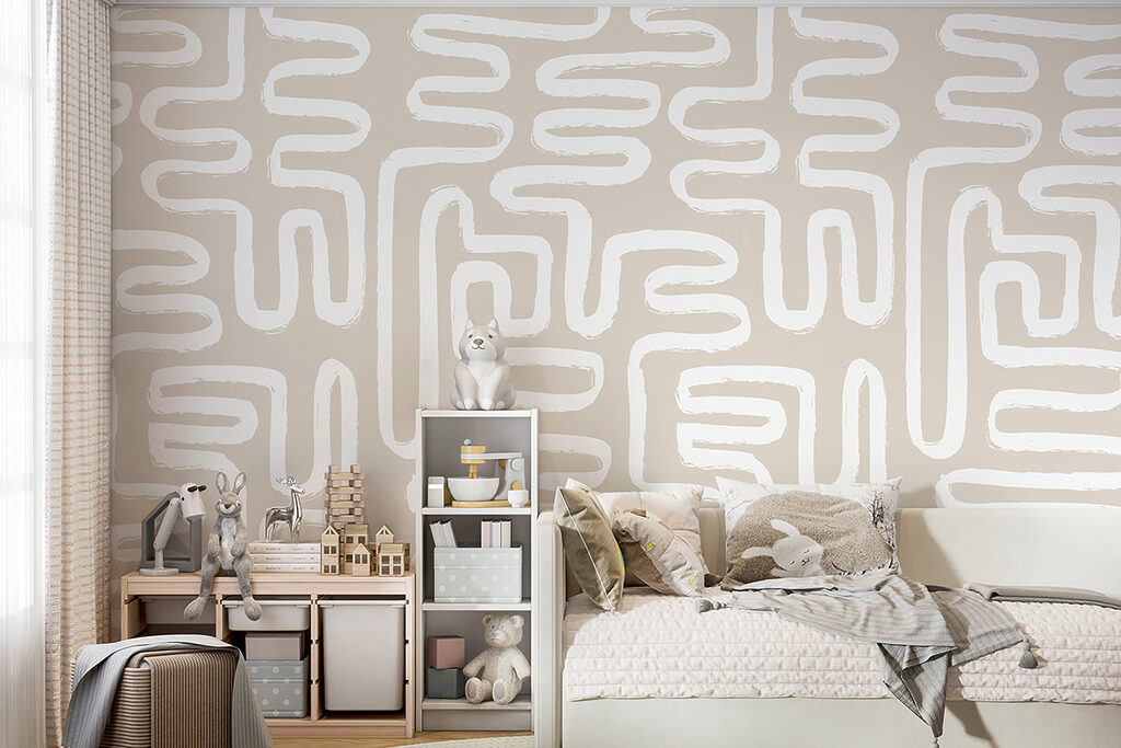 White lines on a beige background White lines on a beige background