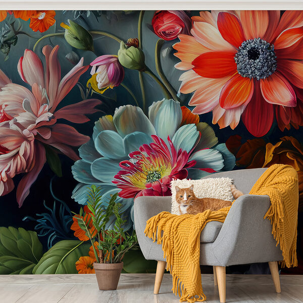 Wall murals Vibrant blossoms in stunning colors. (SKU: u96631)
