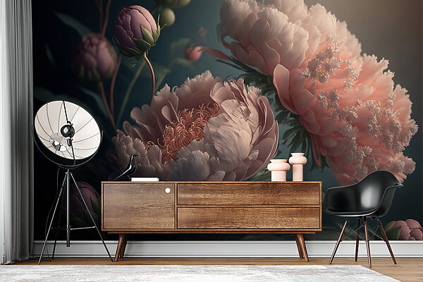Delicate peonies in soft colors. Delicate peonies in soft colors.