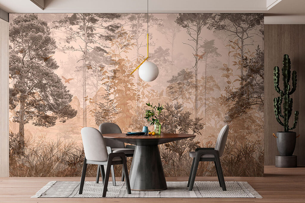 Forest with trees and plants Forest with trees and plants