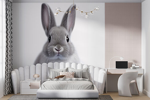 Cute rabbit with big expressive eyes Cute rabbit with big expressive eyes