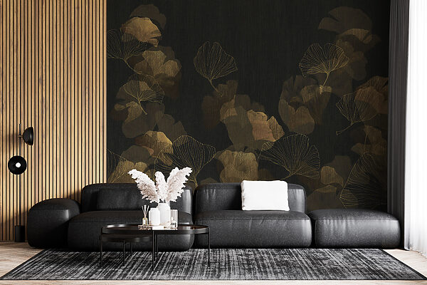Elegant leaves on a dark background. Elegant leaves on a dark background.