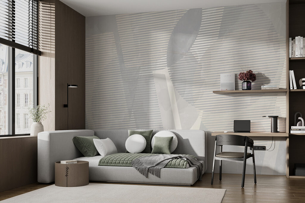 Grey and white abstract art Grey and white abstract art