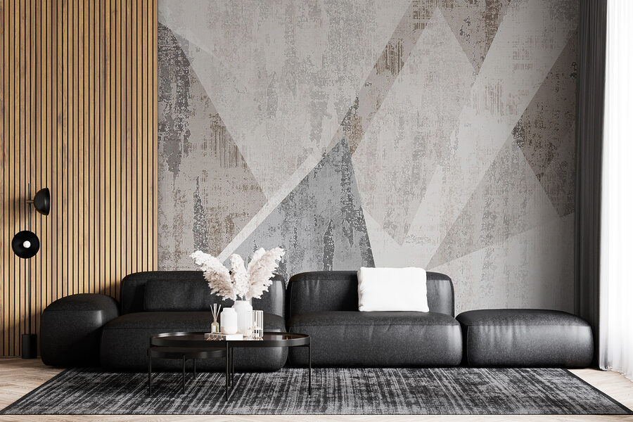 Abstract geometric texture in neutral tones.