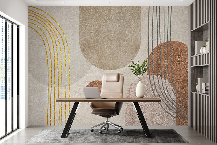 Wall murals Abstract shapes in soft colors. - Image 4